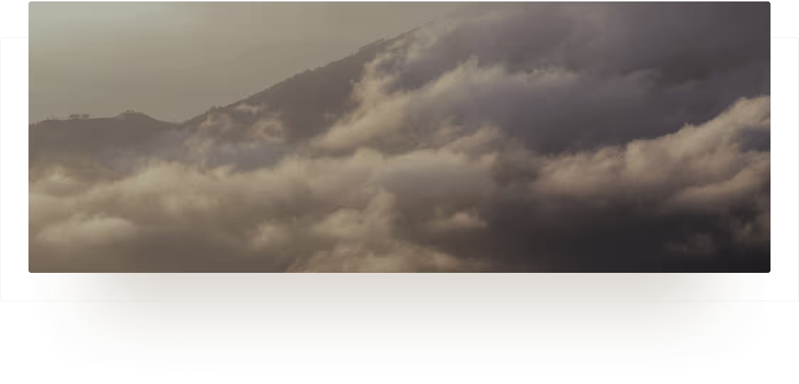 Clouds descended on the mountains
